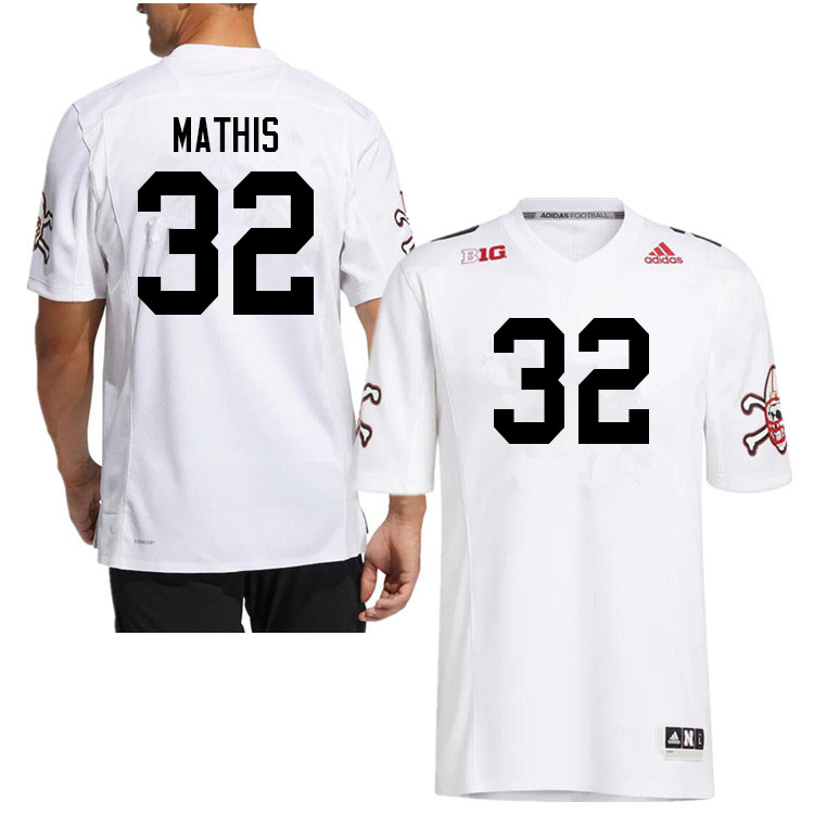 Men #32 Ochaun Mathis Nebraska Cornhuskers College Football Jerseys Sale-Strategy - Click Image to Close